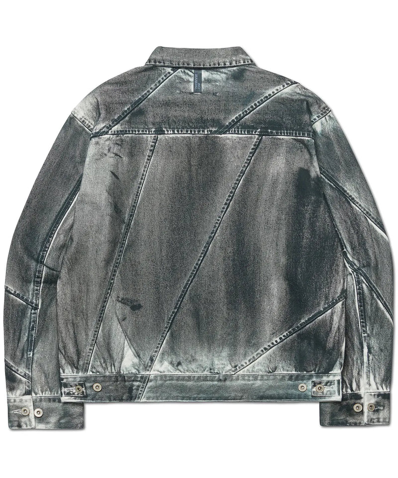 STAINED D.L DENIM TRUCKER JACKET - STAINED WHITE