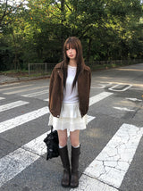 Ronya コットンフリルリボンバンディングスカートパンツ