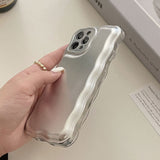 [SET]Wavy chrome silver case + grip + strap