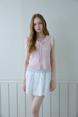 SWEET FRILL KNIT VEST