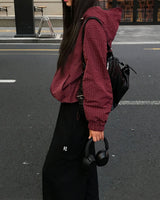 Little Hooded Check Windbreaker