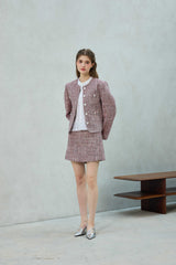 CHERISH TWEED SKIRT PANTS / RED