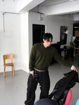 No.1638 SクロップＶニット (6color)