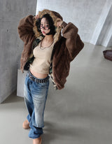 [UNISEX] リバーシブルカモフラージュフーディージャケット