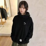 LUO バラクラバ フリース フード Tシャツ ユニセックス