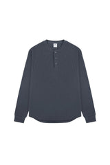 Waffle Henley Long Sleeve Tee