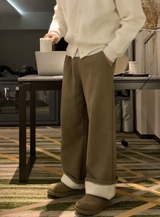 ステーブルデイリーフリースゴールデンセミワイドパンツ