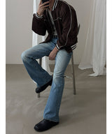[F/W] Velvet piping blouson zip up(2color)