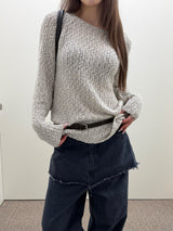 Soft raglan net knit(3color)