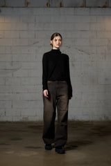 AKARI PPINTUCK DENIM PANTS / BLACK