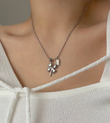 cjn Lucky Clover Kitch Two Way Bold Necklace
