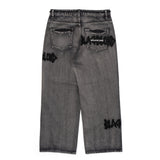 BBD Graffiti Metal Logo Denim Pants (Vintage Black)