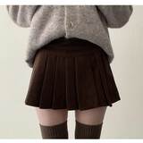 Jeton corduroy skirt pants pleats mini skirt