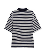 Terran Stripe Crop Collar Tee