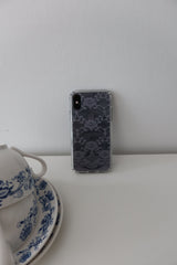 love with lace gel hard case (dark ver.grey)