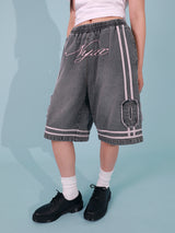 バスケットボールデニムハーフパンツ (GRAY)