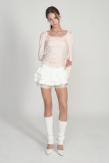 Vivienne Ballet Lace Top, Pink