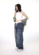 (UNISEX)ストーンフィットカーペンターデニム