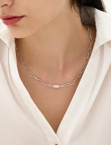 26SS★ [Premium Plating] H Edition AB Round Tag Chain Necklace
