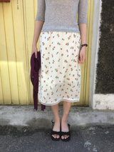 Petit Rose Lace Midi Skirt (2color)