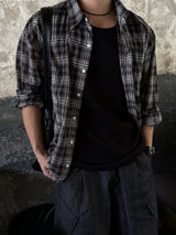Eight linen check shirt