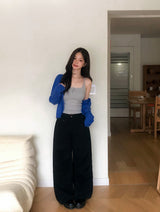 Snap Button Cotton D Ring Wide Pants (3color)