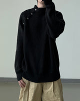 Nell Line Neck Button Knit
