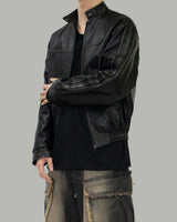 track leather jacket