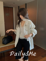 Loose fit cotton jacket(onecolor)
