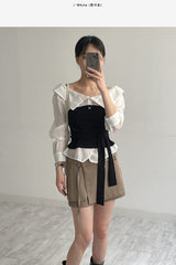 Buttery Off-Shoulder Layered Blouse