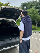 Semi crop hood vest