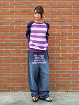 WASHED WIDE SWEATPANTS CHARCOAL
