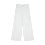 ワイドデニムパンツ White