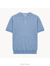 Summer Cool Plain Collar Short Sleeve Overfit Knit 8COLOR