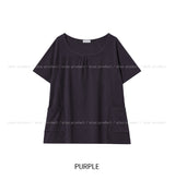 Ribe Shirred Boat Neck Pocket Short Sleeve
