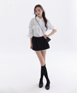 LACE LAYER MINI SKIRT_TT6S514BK