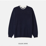 [M-L] レイヤードラウンドニット(4color)