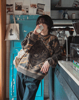 ライオン ヴィンテージ ニット ロングスリーブ Tシャツ