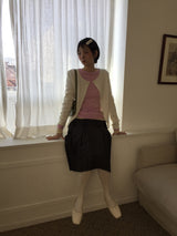 Sage Frill Pintuck Skirt (2color)