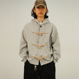 LU ダッフルフーディージップアップ