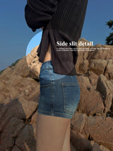 V-neck ribbed button slim fit long sleeve knit wrap cardigan (5 colors)