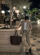 ルックアフター ノーマル レザー スクエア ショルダー トートバッグ
