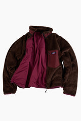 Retro deep pile fleece jacket