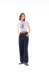 RABBIT CAT CROP T-SHIRT