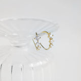 Lors キュービックジルコニアフープピアス