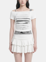 Neria Cutout Layered Tee