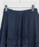 Chiyo Check Frill Tiered Midi Skirt