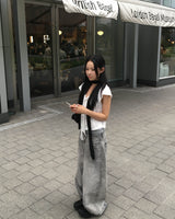 Grey leopard pants