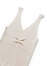 Lily frill sleeveless knit_ivory
