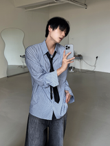 loose-fit striped shirt